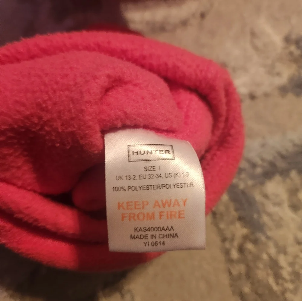 Hunter Kids Boot socks Pink Size Large (fits size 1 to 3)